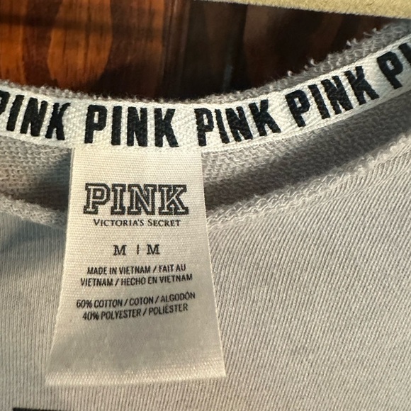 Victoria's Secret PINK White Top with Black Trim - Picture 2 of 3
